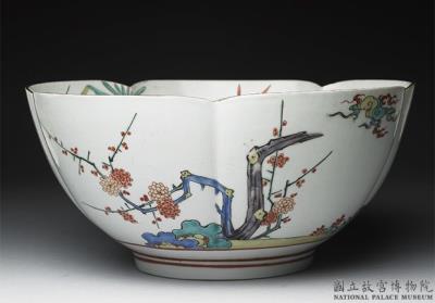 图片[2]-Floral-rimmed porcelain bowl with underglaze blue and wucai decoration, Arita ware-China Archive